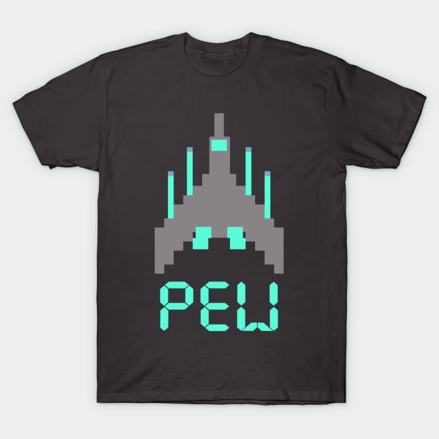 Pixel Spaceship T-Shirt by net_ha_ha_ha